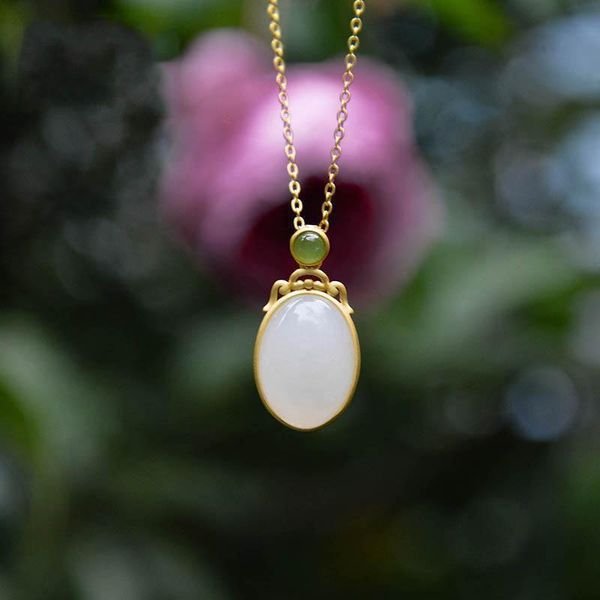 chains natural hetian white jade oval necklace pendant simple, exquisite and elegant ladies' jewelry banquet daily accessories, Silver
chains natural hetian white jade oval necklace pendant simple, exquisite and elegant ladies' jewelry banquet daily accessories, Silver