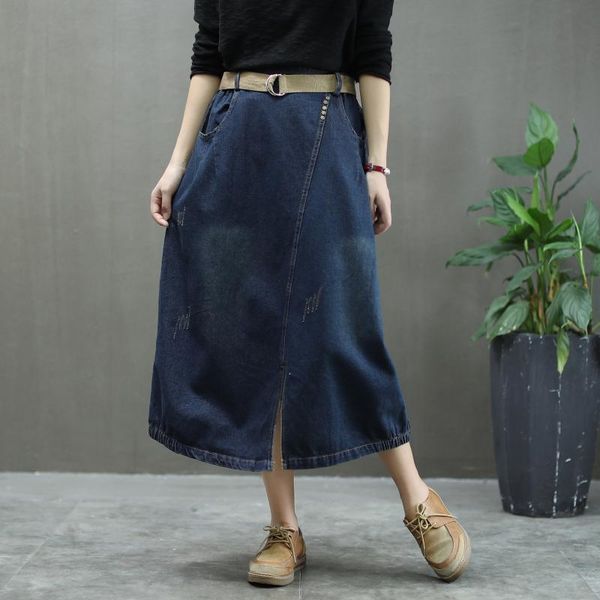 skirts denim skirt women patchwork bleached 2021 autumn furcal lower hem plus size loose mid-calf clothing, Black
skirts denim skirt women patchwork bleached 2021 autumn furcal lower hem plus size loose mid-calf clothing, Black