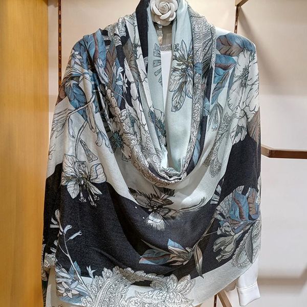 scarves high-end elegant women classic flower fan exquisite printed quality pure cashmere fine beard edge soft warm long scarf shawl, Blue;gray
scarves high-end elegant women classic flower fan exquisite printed quality pure cashmere fine beard edge soft warm long scarf shawl, Blue;gray