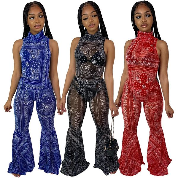 tracksuits bandanna print women two piece sets mesh turtleneck bodysuit flare pants suit party tracksuit fitness outfit matching set s-xl, Gray
tracksuits bandanna print women two piece sets mesh turtleneck bodysuit flare pants suit party tracksuit fitness outfit matching set s-xl, Gray