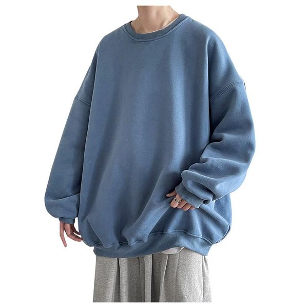 men's hoodies & sweatshirts solid color 2021 autumn harajuku o-neck oversized pullover casual plus velvet long sleeve basic streetwear, Black
men's hoodies & sweatshirts solid color 2021 autumn harajuku o-neck oversized pullover casual plus velvet long sleeve basic streetwear, Black
