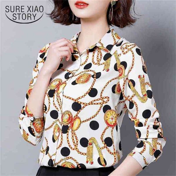 fashion womens and blouses spring print chiffon shirt long sleeve women shirts office plus size 2169 50 210506, White
fashion womens and blouses spring print chiffon shirt long sleeve women shirts office plus size 2169 50 210506, White