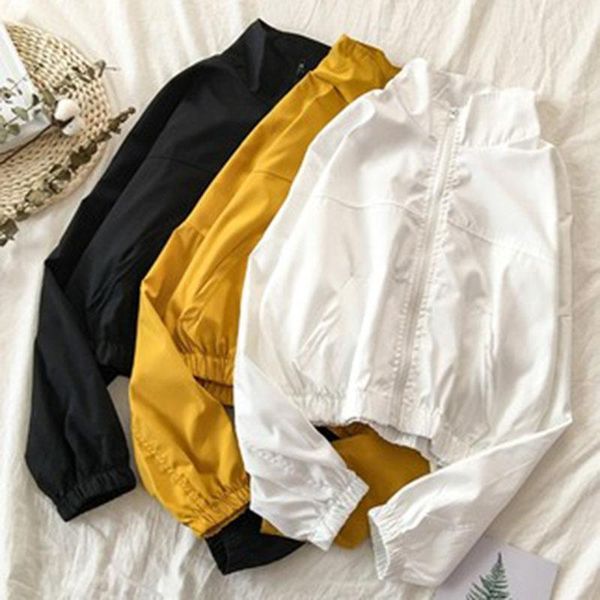 women's jackets 2021spring autumn fashion women bomber jacket pocket zipper short paragraph thin sectioncasual sun protection outwear, Black;brown
women's jackets 2021spring autumn fashion women bomber jacket pocket zipper short paragraph thin sectioncasual sun protection outwear, Black;brown