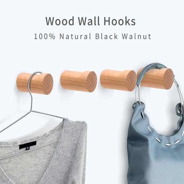 hooks & rails 4pcs/set wood wall with screws mounted decorative hangers black walnut coat hook closet towel multifunction
hooks & rails 4pcs/set wood wall with screws mounted decorative hangers black walnut coat hook closet towel multifunction