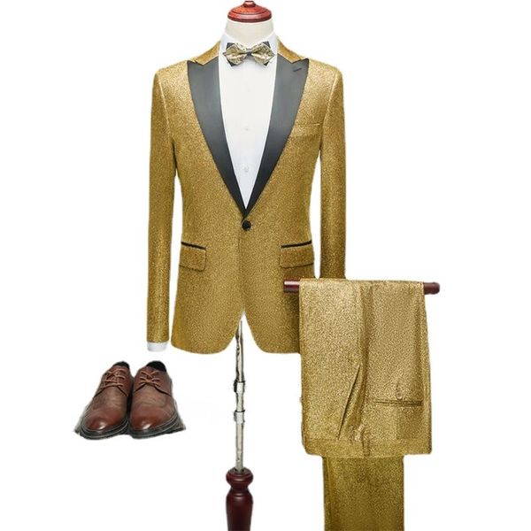 men's suits & blazers (jacket+pants) style groom tuxedos 2 pcs set groomsmen golden suit wedding blazer jacket luxury, White;black
men's suits & blazers (jacket+pants) style groom tuxedos 2 pcs set groomsmen golden suit wedding blazer jacket luxury, White;black