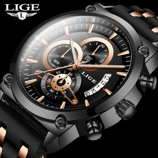 lige men watches brand luxury silicagel waterproof sport quartz watch men fashion date clock chronograph relogio masculino 210527, Slivery;brown
lige men watches brand luxury silicagel waterproof sport quartz watch men fashion date clock chronograph relogio masculino 210527, Slivery;brown