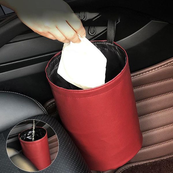 other interior accessories car trash can foldable leather leak proof waterproof dust bin bucket hanger garbage container pocket auto clean
other interior accessories car trash can foldable leather leak proof waterproof dust bin bucket hanger garbage container pocket auto clean