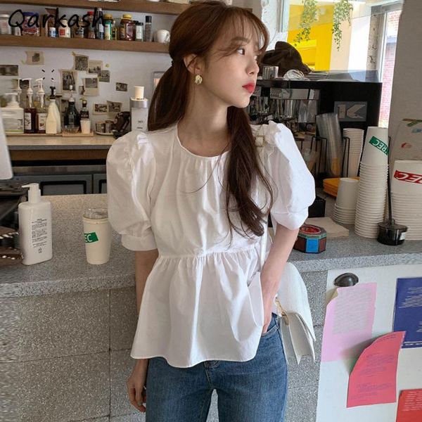 women's blouses & shirts puff sleeve women white o-neck all-match korean style sweet cute summer chic female temperament design fashio
women's blouses & shirts puff sleeve women white o-neck all-match korean style sweet cute summer chic female temperament design fashio