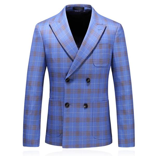men's suits & blazers classic plaid suit men jacket double breasted slim design business banquet coat asian size 5xl jackets, White;black
men's suits & blazers classic plaid suit men jacket double breasted slim design business banquet coat asian size 5xl jackets, White;black