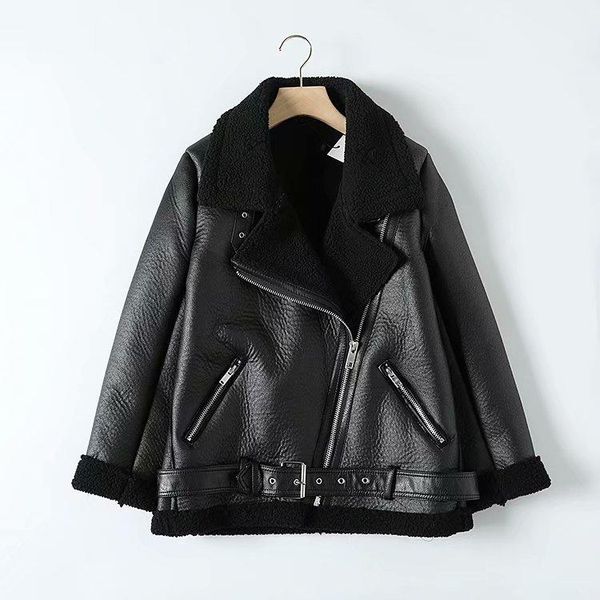 women's leather & faux autumn/ winter 2021 pu jacket women coat fashion motorcycle lap fur pockets street style black streetwear
women's leather & faux autumn/ winter 2021 pu jacket women coat fashion motorcycle lap fur pockets street style black streetwear