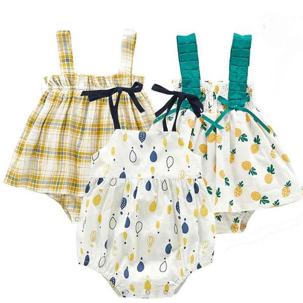 summer baby girl's pineapple halter with fart flower retro plaid skirt creeper bodysuit girl clothes 210417, White
summer baby girl's pineapple halter with fart flower retro plaid skirt creeper bodysuit girl clothes 210417, White