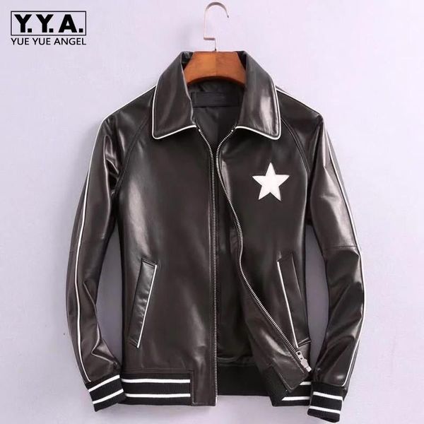 five-pointed star sheepskin coat men lapel casual sports genuine leather jacket fashion autumn winter streetwear men's & faux, Black
five-pointed star sheepskin coat men lapel casual sports genuine leather jacket fashion autumn winter streetwear men's & faux, Black