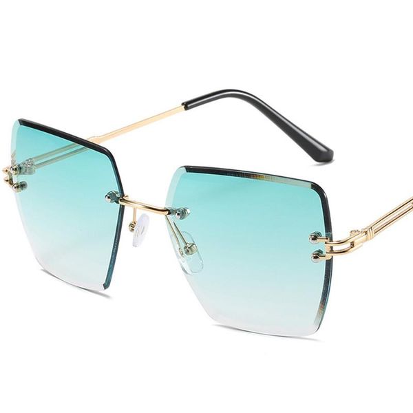 sunglasses oversize square gradient rimless vintage colorful classic glasses for women retro outdoor statement designer, White;black
sunglasses oversize square gradient rimless vintage colorful classic glasses for women retro outdoor statement designer, White;black