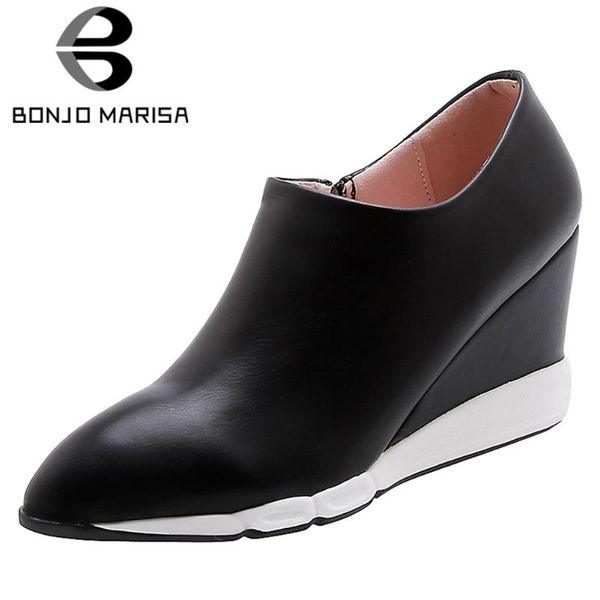 dress shoes bonjomarisa office lady spring pumps pointed toe zipper wedges women solid consise casual outdoor woman, Black
dress shoes bonjomarisa office lady spring pumps pointed toe zipper wedges women solid consise casual outdoor woman, Black
