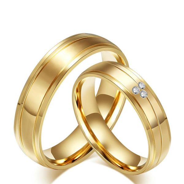 wedding rings fashion simple style titanium steel plating gold color zircon ring couple accessories good quality, Slivery;golden
wedding rings fashion simple style titanium steel plating gold color zircon ring couple accessories good quality, Slivery;golden