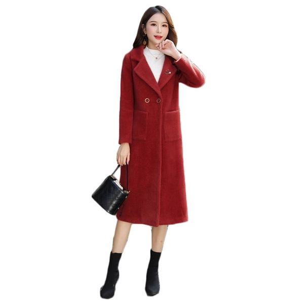 winter coat women faux mink fur jackets korean temperament slim lapel long plus size thick warmth feminina lr974 210531, Black
winter coat women faux mink fur jackets korean temperament slim lapel long plus size thick warmth feminina lr974 210531, Black