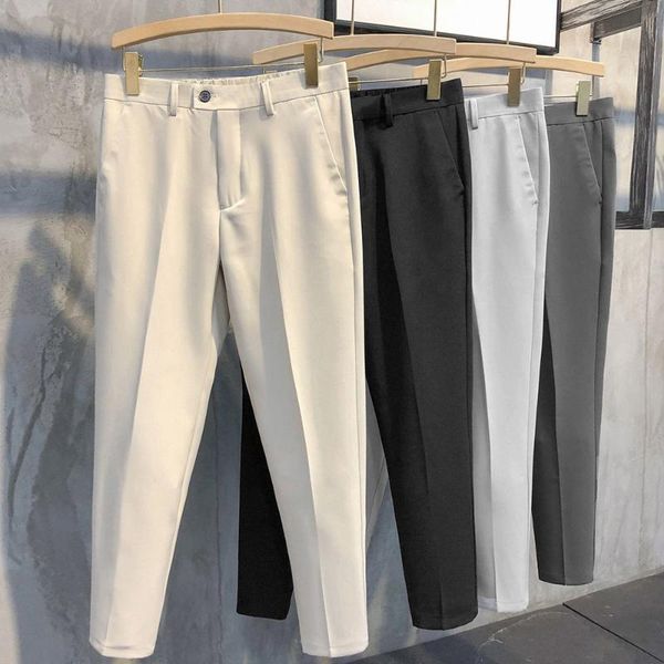 men's pants mens solid color business dress suit high elastic waist casual trousers loose straight slim fit man harem pans streetwear, Black
men's pants mens solid color business dress suit high elastic waist casual trousers loose straight slim fit man harem pans streetwear, Black