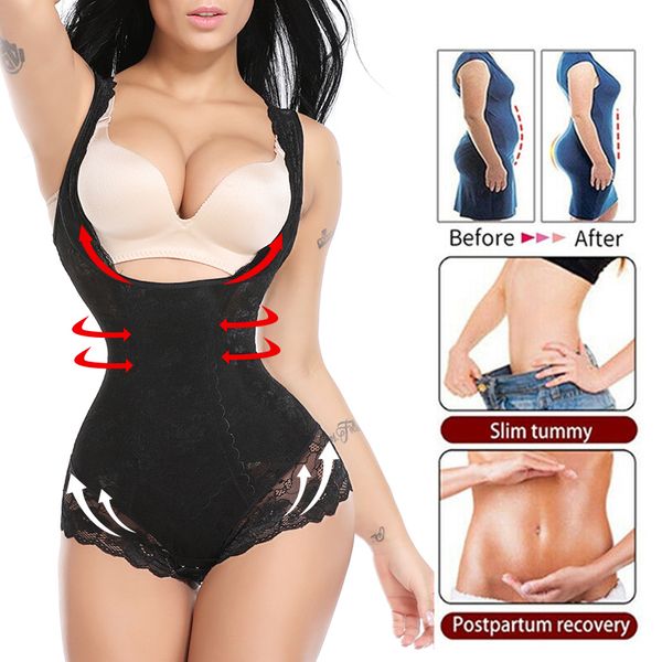 women lace full body shaper tummy control bodysuit waist cincher underbust shapewear slimming underwear panties gridle corset
women lace full body shaper tummy control bodysuit waist cincher underbust shapewear slimming underwear panties gridle corset