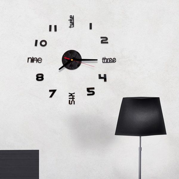 wall clock 3d frameless modern large stickers with mute movement for home office clocks
wall clock 3d frameless modern large stickers with mute movement for home office clocks