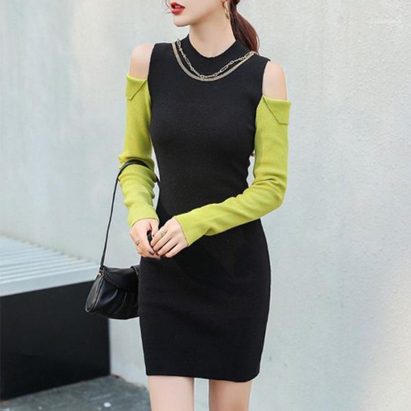 casual dresses arrival fashion elastic winter knit bouncy thick formal dress work style patchwork off shoulder pencil dress1, Black;gray
casual dresses arrival fashion elastic winter knit bouncy thick formal dress work style patchwork off shoulder pencil dress1, Black;gray