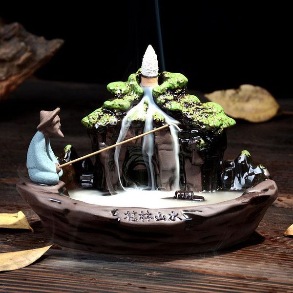 fragrance lamps backflow incense burner + 20pcs cones ceramic stick holder censer smoke home decor drop
fragrance lamps backflow incense burner + 20pcs cones ceramic stick holder censer smoke home decor drop