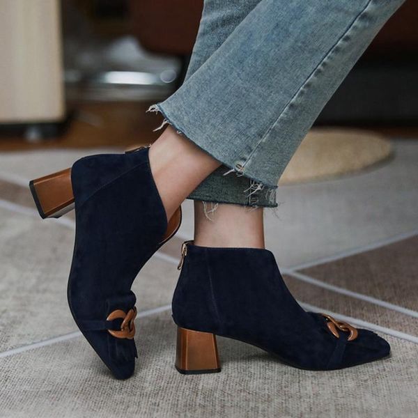 boots 2021 autumn/winter women cow suede round toe square heel mid-heel ankle womens shoes 5cm booties heels, Black
boots 2021 autumn/winter women cow suede round toe square heel mid-heel ankle womens shoes 5cm booties heels, Black