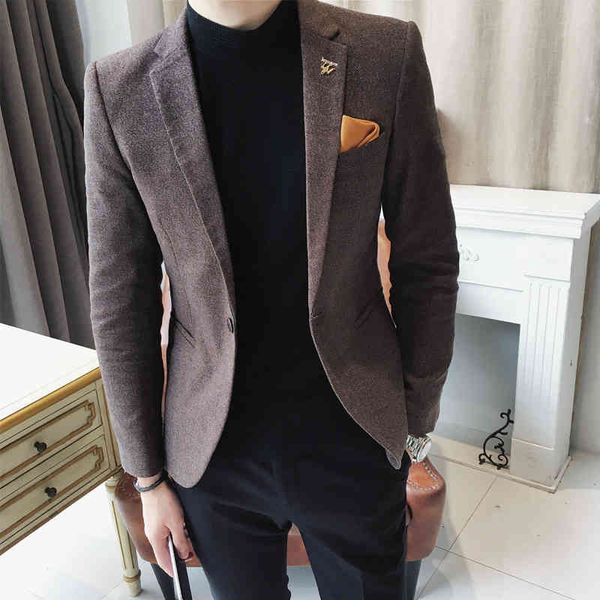 men's suits & blazers tang slim business coats high-end brand wedding dress groom suit jackets male casual blazer cmru, White;black