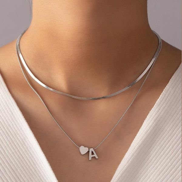 pendant necklaces kaplan center fashion choker with letter heart punk neck chains hip hop pendants for couples women necklace, Silver
pendant necklaces kaplan center fashion choker with letter heart punk neck chains hip hop pendants for couples women necklace, Silver