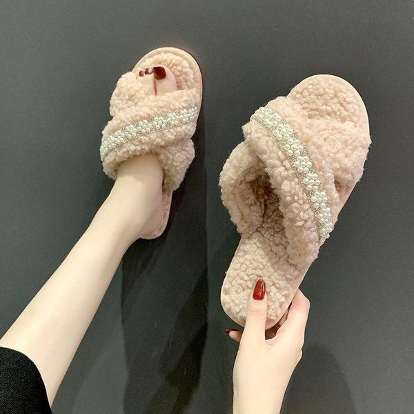 slippers female shoes ladies' luxury slides string bead fur flip flops flock 2021 designer flat plush glitter fashion pu basic r, Black
slippers female shoes ladies' luxury slides string bead fur flip flops flock 2021 designer flat plush glitter fashion pu basic r, Black