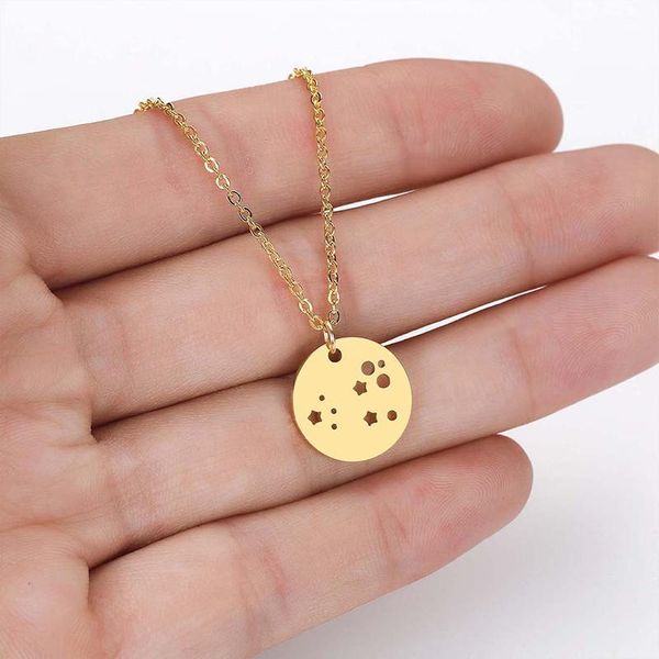 pendant necklaces women chains on the neck circle star moon couple chinese coins pendants steel color stainless fashion, Silver
pendant necklaces women chains on the neck circle star moon couple chinese coins pendants steel color stainless fashion, Silver