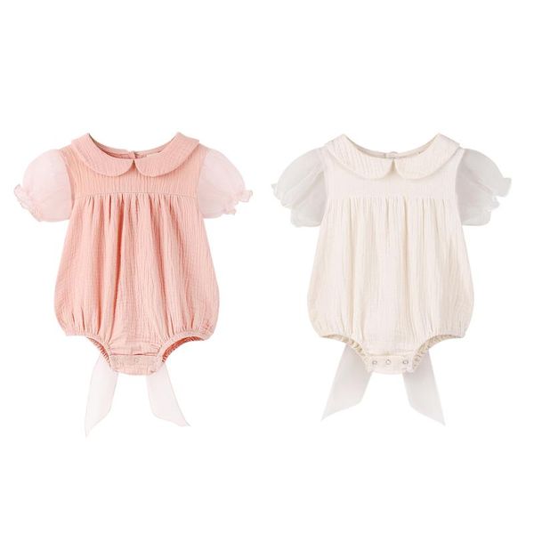 jumpsuits baby solid color short romper with bow-knot girls puff sleeve pan collar jumpsuit for summer, Blue
jumpsuits baby solid color short romper with bow-knot girls puff sleeve pan collar jumpsuit for summer, Blue