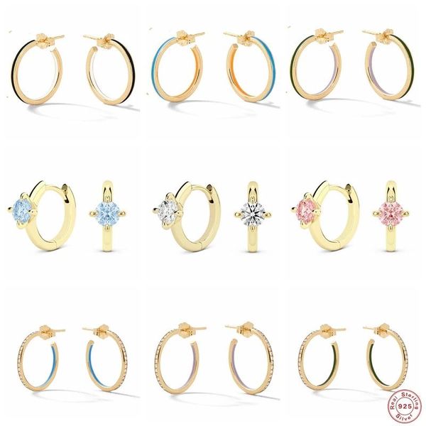 hoop & huggie gs 925 sterling silver big circle earrings for women colored zircon enamel drip oil piercing jewelry gift, Golden;silver
hoop & huggie gs 925 sterling silver big circle earrings for women colored zircon enamel drip oil piercing jewelry gift, Golden;silver