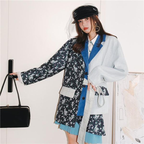 women's jackets autumn fashion asymmetric splicing design jacquard contrast color suit coat outerwear lady 1-210, Black;brown
women's jackets autumn fashion asymmetric splicing design jacquard contrast color suit coat outerwear lady 1-210, Black;brown