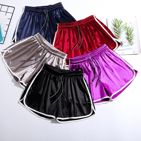 women's shorts summer women loose casual clothing high waist elastic short pants, White;black
women's shorts summer women loose casual clothing high waist elastic short pants, White;black