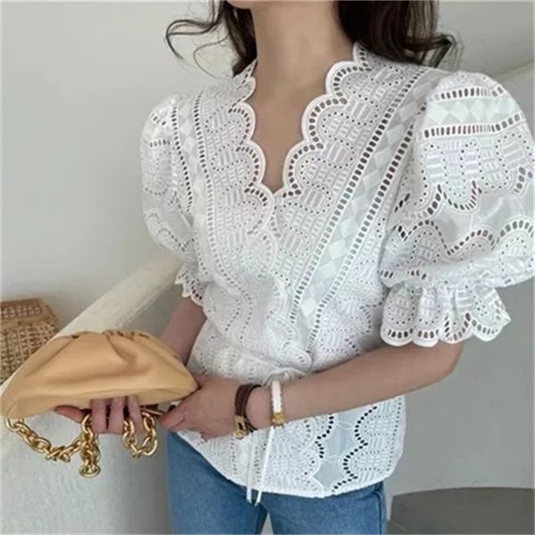 women's blouses & shirts hook flowers chic all match v-neck lady slim loose femme elegance short sleeves casual outwear xbxf, White
women's blouses & shirts hook flowers chic all match v-neck lady slim loose femme elegance short sleeves casual outwear xbxf, White