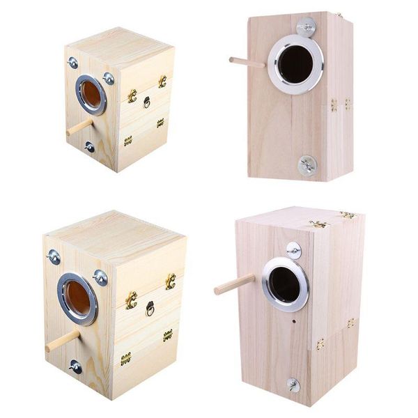 wooden bird nesting breeding box house parakeet mating case with clear window fo cages
wooden bird nesting breeding box house parakeet mating case with clear window fo cages