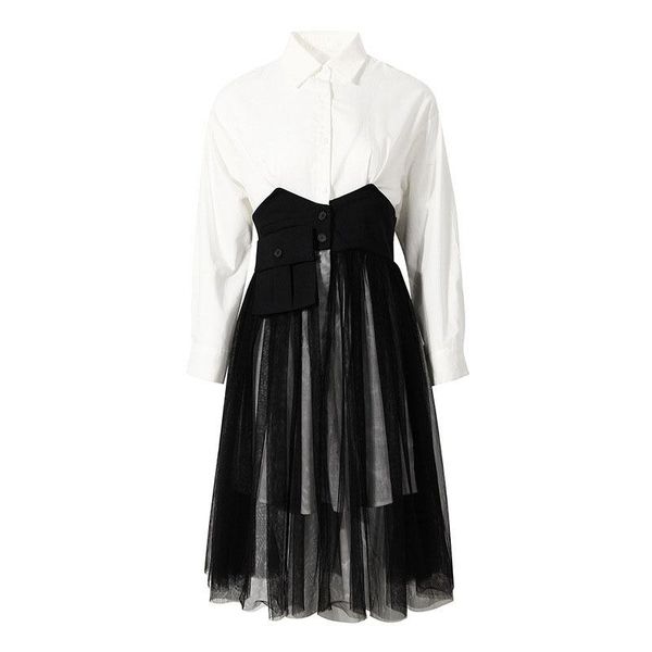 casual dresses icclek patchwork white long sleeve shirt black mesh official orthodox dress with high waist vintage women female clothing, Black;gray
casual dresses icclek patchwork white long sleeve shirt black mesh official orthodox dress with high waist vintage women female clothing, Black;gray