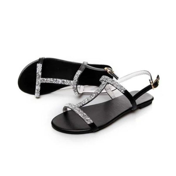 feminine plus size 34-46 back buckle strap crystal mixed colors girls summer beach shoes sandalias flats black white sandals
feminine plus size 34-46 back buckle strap crystal mixed colors girls summer beach shoes sandalias flats black white sandals