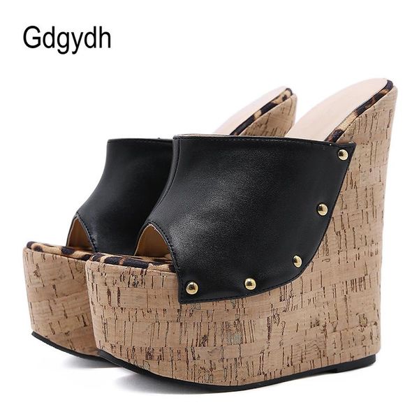 sandals gdgydh peep toe platform wedges black leather fetish heels summer shoes woman footwear fashion rivet plus size 35-42
sandals gdgydh peep toe platform wedges black leather fetish heels summer shoes woman footwear fashion rivet plus size 35-42
