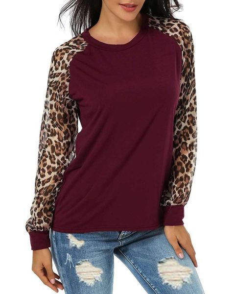 women's blouses & shirts summer chiffon blouse women patchwork fashion leopard print shirt long sleeve crew neck plus size blusas, White
women's blouses & shirts summer chiffon blouse women patchwork fashion leopard print shirt long sleeve crew neck plus size blusas, White