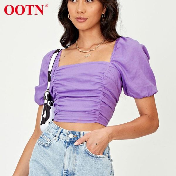 women's blouses & shirts ootn streetwear puff sleeve blouse summer women square neck short shirt ladies lace up backless ruched cro, White
women's blouses & shirts ootn streetwear puff sleeve blouse summer women square neck short shirt ladies lace up backless ruched cro, White