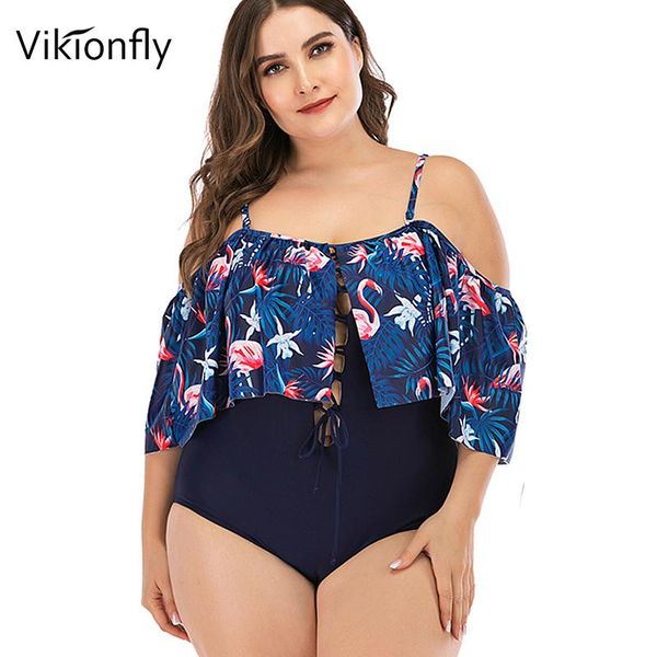 vikionfly est 2021 plus size swimwear women one piece swimsuit ruffle off shoulder lace up swimming suit for bathing 4xl one-piece suits
vikionfly est 2021 plus size swimwear women one piece swimsuit ruffle off shoulder lace up swimming suit for bathing 4xl one-piece suits