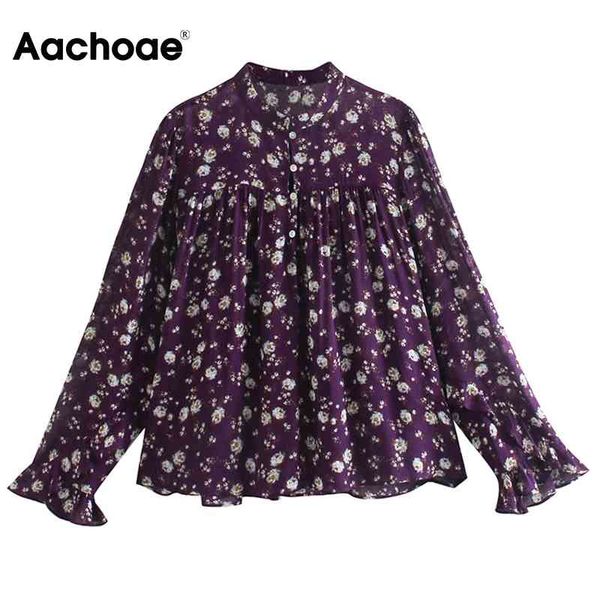 aachaoe elegant floral print ruffles blouse women vintage long sleeve pleated shirt ladies stand collar casual tunic 210413, White
aachaoe elegant floral print ruffles blouse women vintage long sleeve pleated shirt ladies stand collar casual tunic 210413, White