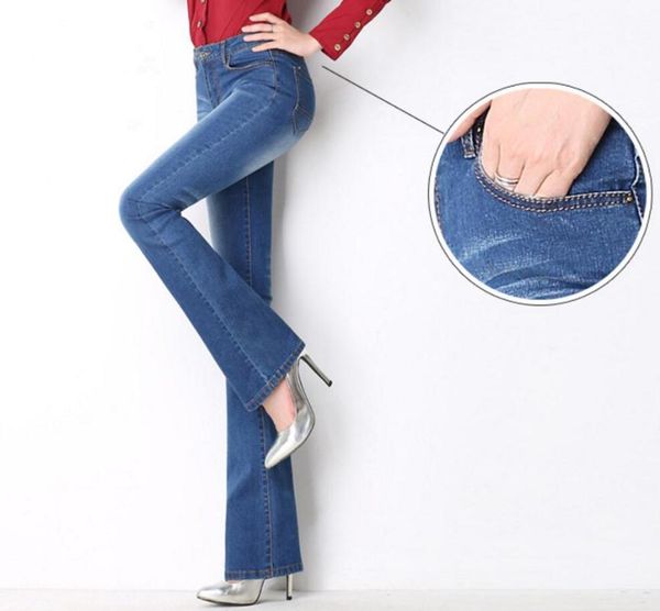 women's jeans 2021 ladies casual high waist long elastic buttons women skinny fit slim full length denim flare pants plus size q190, Blue
women's jeans 2021 ladies casual high waist long elastic buttons women skinny fit slim full length denim flare pants plus size q190, Blue