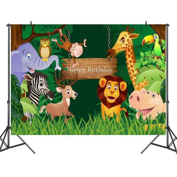 party decoration cartoon forest animal birthday background fabric lion elephant theme layout foreign trade manufacturers
party decoration cartoon forest animal birthday background fabric lion elephant theme layout foreign trade manufacturers