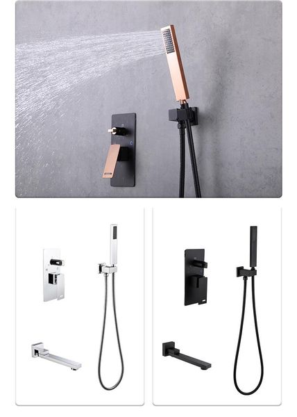 wall mounted brass bathroom bathtub shower faucet set luxury black rose gold cold water sets
wall mounted brass bathroom bathtub shower faucet set luxury black rose gold cold water sets