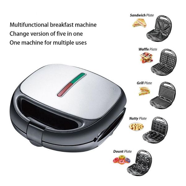 bread makers plate changing waffle machine multifunctional five-in-one breakfast stainless steel panel double-sided heating
bread makers plate changing waffle machine multifunctional five-in-one breakfast stainless steel panel double-sided heating