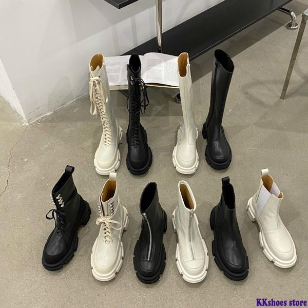 round toe platform motorcycle boots women front zipper solid chunky heel designer shoes, Black
round toe platform motorcycle boots women front zipper solid chunky heel designer shoes, Black