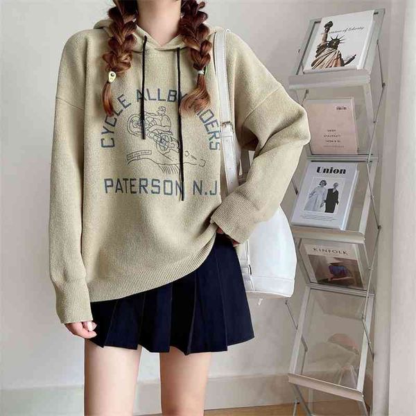 2021 autumn winter new korean hooded pullover sweater wear small loose lazy wind sweater women's top, Black
2021 autumn winter new korean hooded pullover sweater wear small loose lazy wind sweater women's top, Black