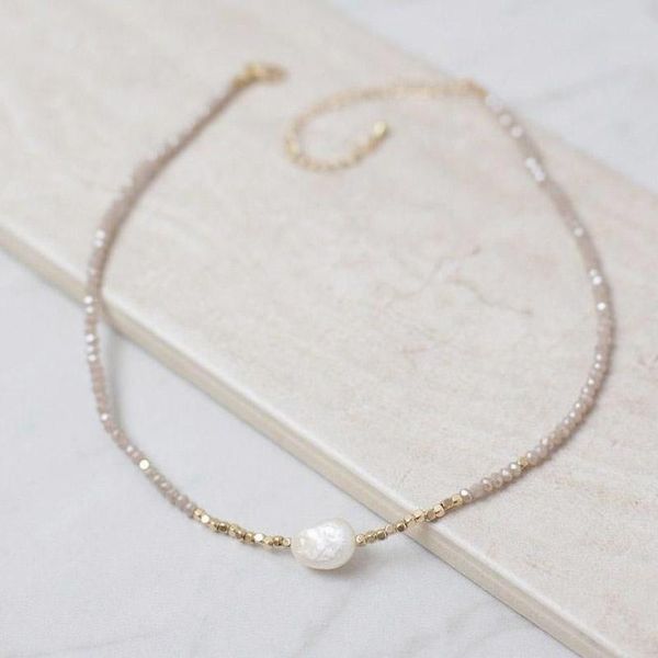 chains handmade exquisite crystal beads beaded necklace irregular freshwater pearl pendant bohemian jewelry choker valentine's day gift, Silver
chains handmade exquisite crystal beads beaded necklace irregular freshwater pearl pendant bohemian jewelry choker valentine's day gift, Silver